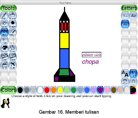 Прикладное приложение для создания презентаций tux paint